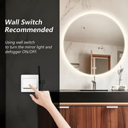 Round LED Bathroom Wall Mirror Demister Illuminated Light Up 500x500 Hcslnypuyzv