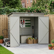 8 x 4ft Garden Storage Shed Double Door Pent Roof for Patio Backyard Bike Tool