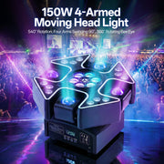 150W Moving Head Party Light Rotating Disco Ball Laser Beam Strobe with Remote