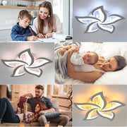 Modern Chandelier LED Lamp White Frame Ceiling Light Lamp With RGB Backlight