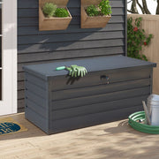 600L Galvanized Steel Trunk Container Garden Waterproof Storage Box Tools Bin UK