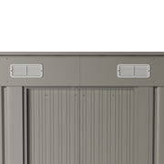 4x6 FT Garden Shed Glitter Storage Shed Waterproof with Foundation Kit and Vents
