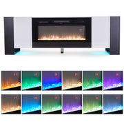 Electric Fireplace with TV Stand Unit Cabinet LED Fire Flame Heater Living Room