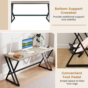 150 CM Computer Desk Large Industrial Office Desk w/Heavy-duty Metal Frame