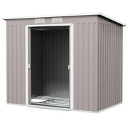 7x4ft Garden Bike Shed Outdoor Patio Tools Storage Lockable Double Doors Vents