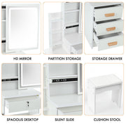 Dressing Table With Drawers Mirror Stool Set Makeup Desk Vanity Table Bedroom