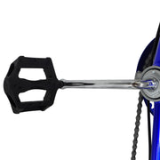 24 Inch Adult Trike Tricycle Foldable 3 Wheel Bike 7-Speed With Basket Blue UK