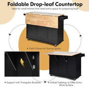 Kitchen Storage Trolley Cart Drawers Cabinet Rolling Island Cupboard Black