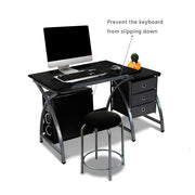 Drawing Table Adjustable Drafting Table Tiltable Table Desk W/ Stool 3 Drawer