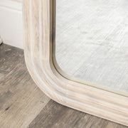 Light Wooden Arched Tall Wall & Leaner Mirror