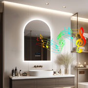 Eye-catching Bluetooth Bathroom Mirror LED Lighting Fogless Date Time Display