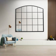 Large Window Garden Rustic Mirror Wall Mounted Metal Frame Indoor Outdoor Decors