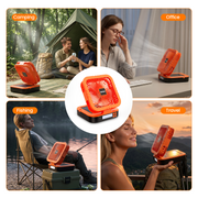 Kehot Camping Fan 90° Oscillating Foldable Solar USB-C LED Light Power Bank