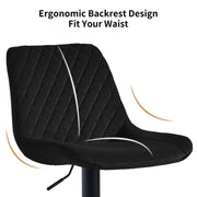 4PCS Swivel Bar Stools Velvet/Faux Suede Breakfast Adjustable Height Bar Chair
