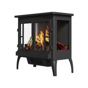 Black 2000W Electric Fireplace Fire Flame Effect Heater Log Burner Stove Standin