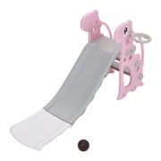 3-in-1 Toddler Slide Kids Play Climber Slide Set with Hoop Indoor Outdoor Toy