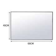 Black Frame Rectangle Mirror 40 x 60 cm Home Bathroom Wall Mounted Vanity Decor