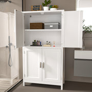 Kitchen Pantry Cupboard Freestanding Tall Storage Cabinet With 4 Door &4 Uhefzhs
