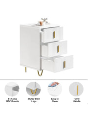 Bedside Table 2/3 Drawers Cabinet Bedroom Furniture Storage Nightstand Shelf
