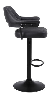 SET OF 2 PLUSH BAR STOOLS, GAS LIFT, BREAKFAST KITCHEN BAR PADDED ARMS & BACK