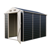 Garden Shed Metal Apex Roof Outdoor Storage House With Ventilation & Padlock