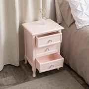Pink 3 Drawer Bedside Table - Sophia Pink Range