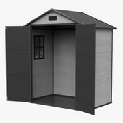 Plastic Garden Shed 6x4 with Floor & Window Waterproof Outdoor Storage Shed Tool