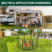 Pet Dog Pen 8 Panel Foldable Cat Puppy Playpen Indoor/Outdoor Enclosure Run Cage