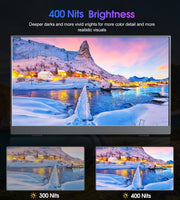 15.6'' Portable Monitor - 1080P HDR Travel Screen with Smart Cover & Speakers