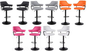 SET OF 2 PLUSH BAR STOOLS, GAS LIFT, BREAKFAST KITCHEN BAR PADDED ARMS & BACK