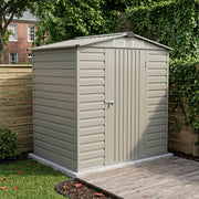 Metal Garden Shed Glitter Finish 4 X 6FT Apex Roof Outdoor Storage Tool House
