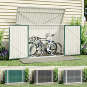 Lockable Metal Garden Patio Bin Store Bicycle Bike Tools Sheds Storage Container