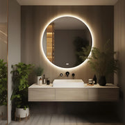 Round LED Bathroom Wall Mirror Demister Illuminated Light Up 500x500 Hcslnypuyzv