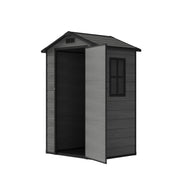 4.4x3.4FT Plastic Garden Shed All-Weather Tool Storage House with Window & Vents