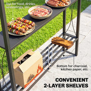 2.5x1.5M BBQ Tent Canopy Patio Awning Gazebo Party Sun Shelter 4Side Shelves