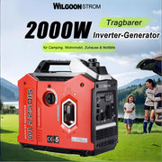 2000W Portable Inverter Generator for Camping, RV Travel, Home, or Job Sites -UK
