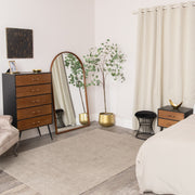 Pair of Mid-Century Modern Wood & Black 2 Drawer Bedsides - Industrial Range