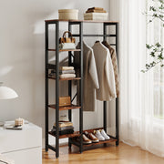 Open Wardrobe Clothes Rail Hanging Garment Stand Rack Shelf Storage Organizer