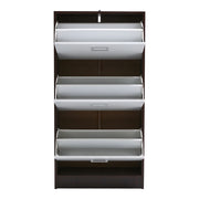 3 Drawer Shoe Cabinet Storage Cupboard Wooden Stand Rack Organiser Footwear Unit