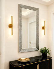 Extra Large Mirror Silver Bevelled Thick Classic Art Frame Wall 140cm x 80cm