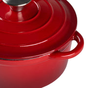26cm Cast Iron Casserole Dish Pot w/Lid Dutch Oven 5L Enameled Stew Pot Stockpot