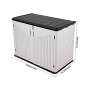 Outdoor Storage Box with Free Base 975L Garden Container Shed Weather Resistant