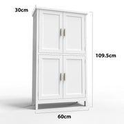 Kitchen Pantry Cupboard Freestanding Tall Storage Cabinet With 4 Door &4 Uhefzhs