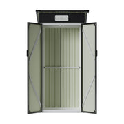 Metal Garden Shed 3X2FT Pent Roof Outdoor Tool Storage House with Lockable Door