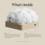 Cream Boucle Curved 3 Seater Cloud Sofa - Elma EMA001