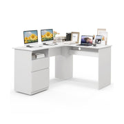 L Shaped Computer Desk 150cm Corner Study Writing Desk with Drawer
