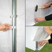 Marquee Party Tent gazebo shelter 5x10 m PE 350 N white