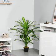 110cm/3.6FT Artificial Dracaena Plant Realistic Fake Tree Potted Indoor