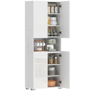 180cm Tall Kitchen Cupboard, Pantry Storage Cabinet, High Gloss White