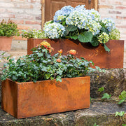Corten Steel Rectangle Planter Garden Plants Pot Indoor Outdoor Trough Tub Box